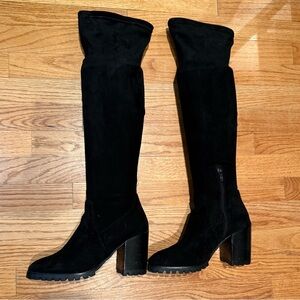 Steve Madden Women’s Isabela Black Over the Knee Boots